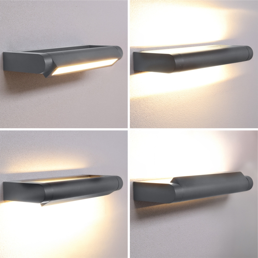 BRILAGI - Applique murale extérieure LED pour façade SALERNO LED/12W/230V 35,5 cm antracit IP65