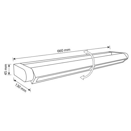 Brilagi - Applique murale d'extérieur SALERNO LED, 24 W, 230 V, 66 cm, anthracite, IP65