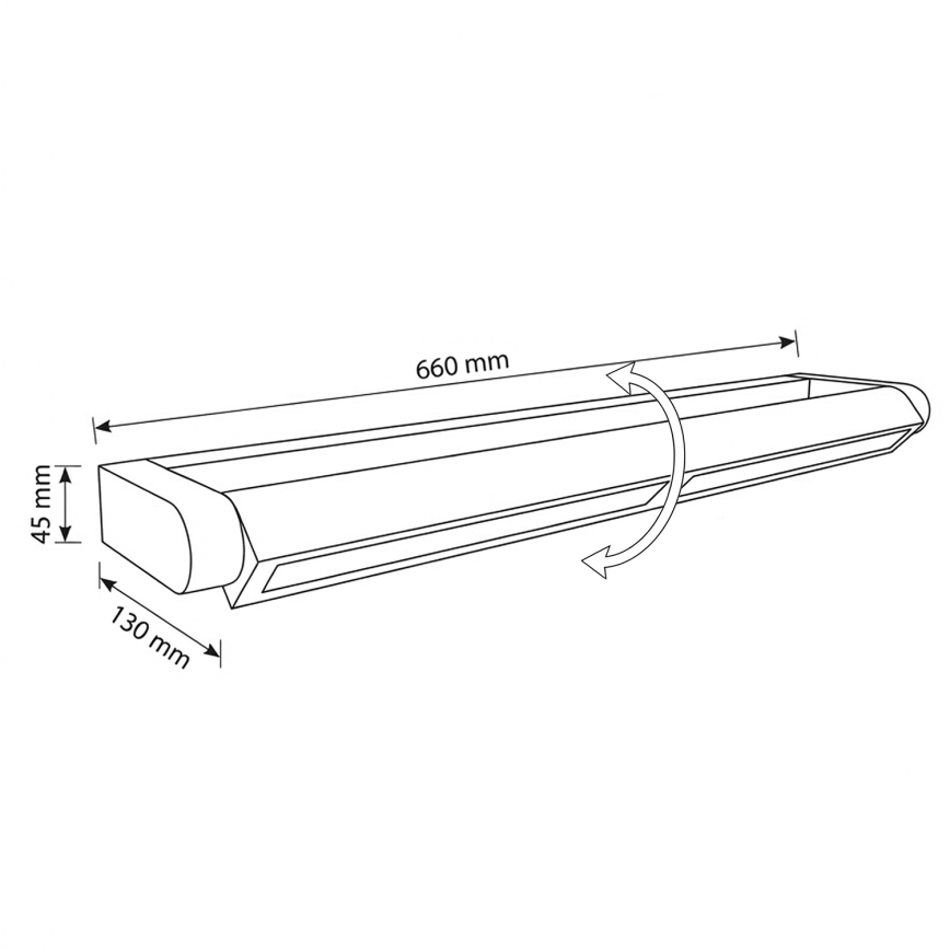 Brilagi - Applique murale d'extérieur SALERNO LED, 24 W, 230 V, 66 cm, anthracite, IP65