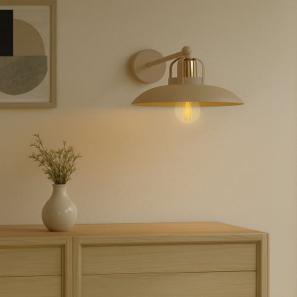 Brilagi - LED Applique murale FLAMENGO 1xE27/60W/230V beige