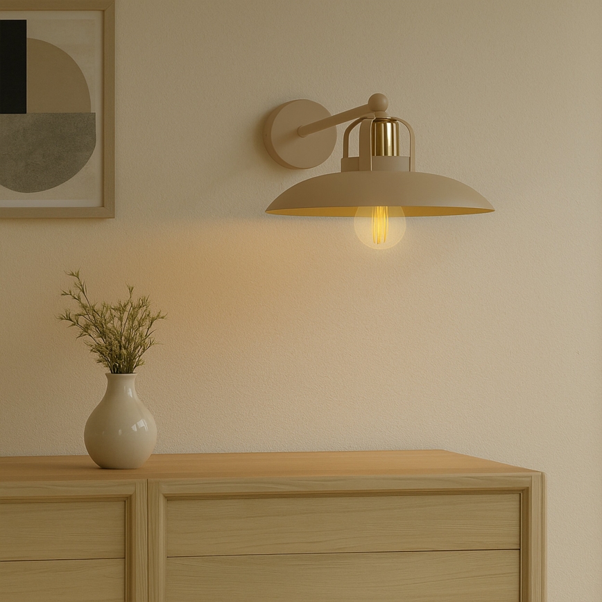 Brilagi - LED Applique murale FLAMENGO 1xE27/60W/230V beige