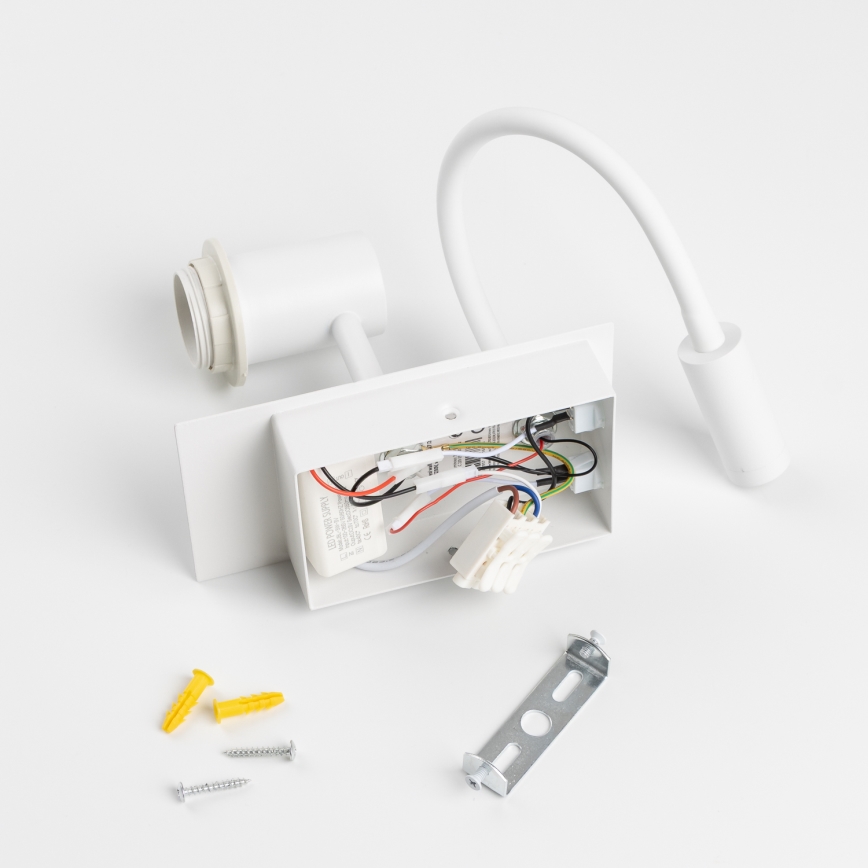 Brilagi - Applique murale LED flexible NUBILA 1xE27/25W/230V + LED/3W blanc/orange