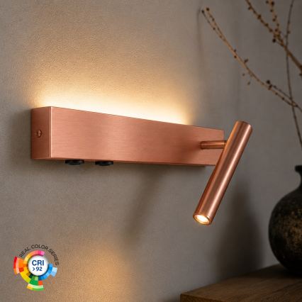 Brilagi - Applique murale spot LED ARLIX LED/3W/230V + LED/7W bronze IRC 90