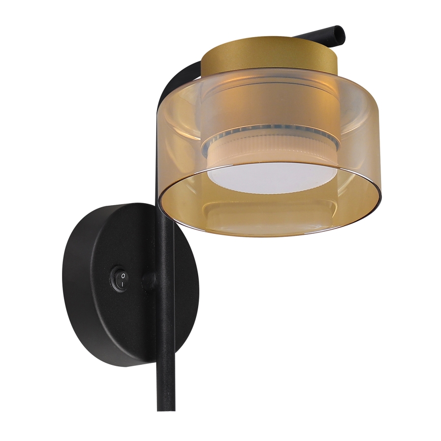 Brilagi - Lampe murale LED RGB+CCT dimmable AURA LUX 1xGX53/14W/230V 2700-6500K Wi-Fi Tuya noir/doré