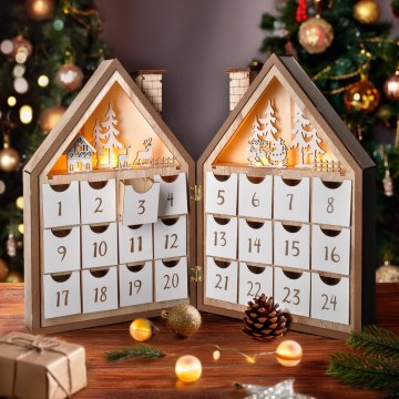 BRILAGI - LED Calendrier de l'Avent LED/2xAAA