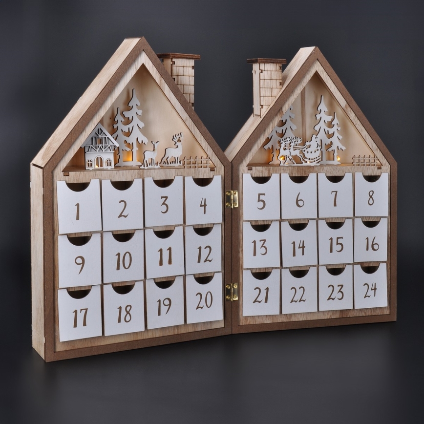 BRILAGI - LED Calendrier de l'Avent LED/2xAAA