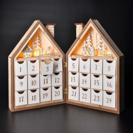 BRILAGI - LED Calendrier de l'Avent LED/2xAAA