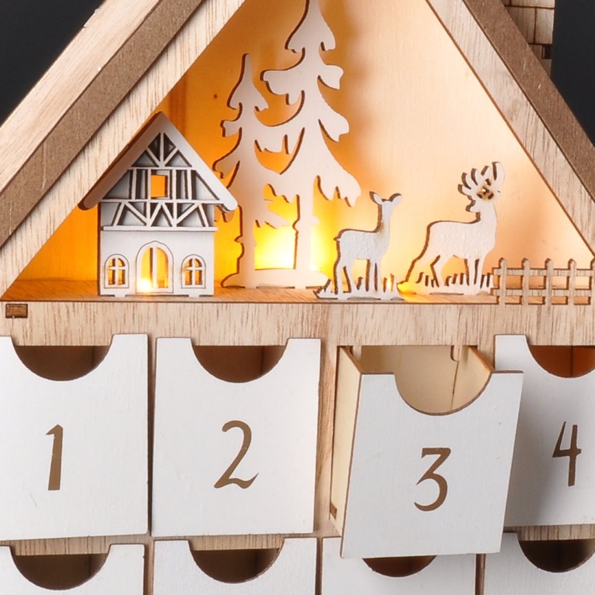 BRILAGI - LED Calendrier de l'Avent LED/2xAAA