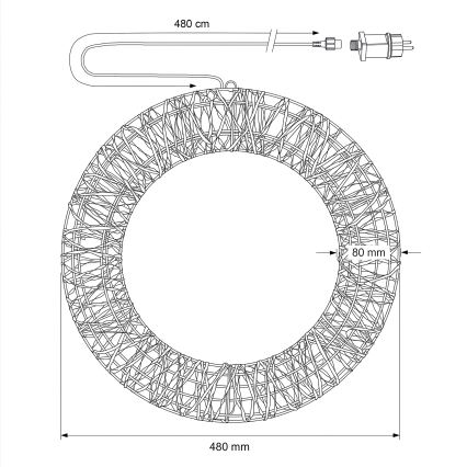 BRILAGI - LED Couronne de Noël d'extérieur LED/3,3W/230V IP44 Ø 48 cm