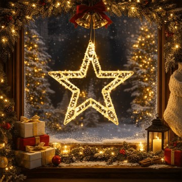 BRILAGI - LED Décoration de Noël d'extérieur LED/6W/8 fonctions 43 cm IP44 étoile blanc chaud