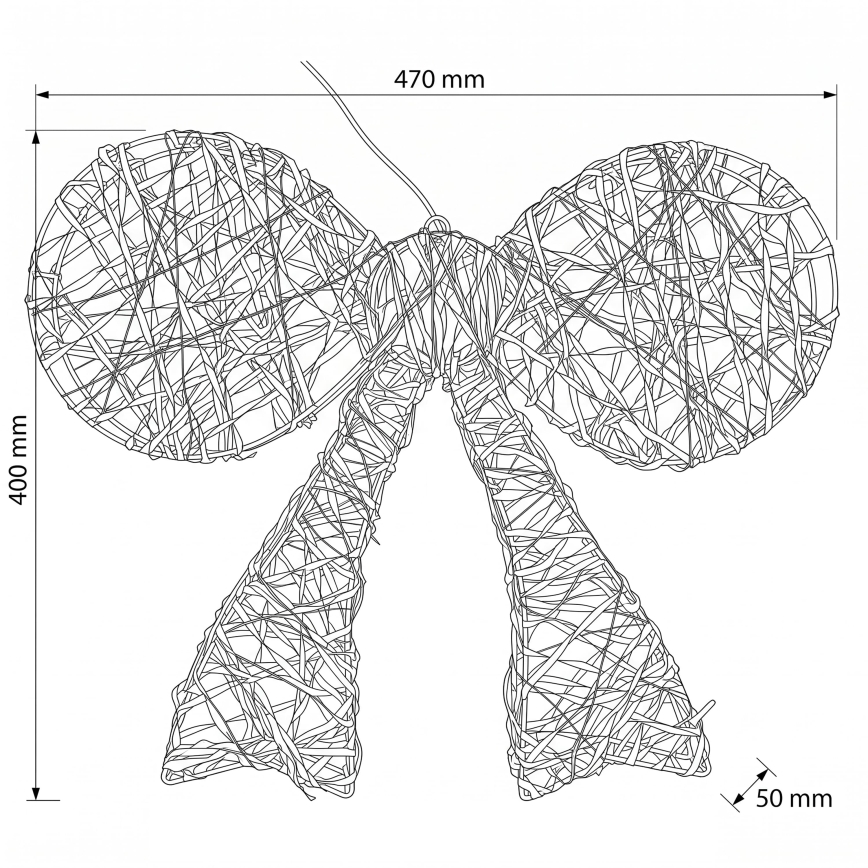 BRILAGI - LED Décoration de Noël extérieure LED/3,3W/230V IP44 avec nœud