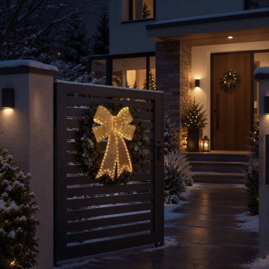 BRILAGI - LED Décoration de Noël extérieure LED/3,3W/230V IP44, nœud doré