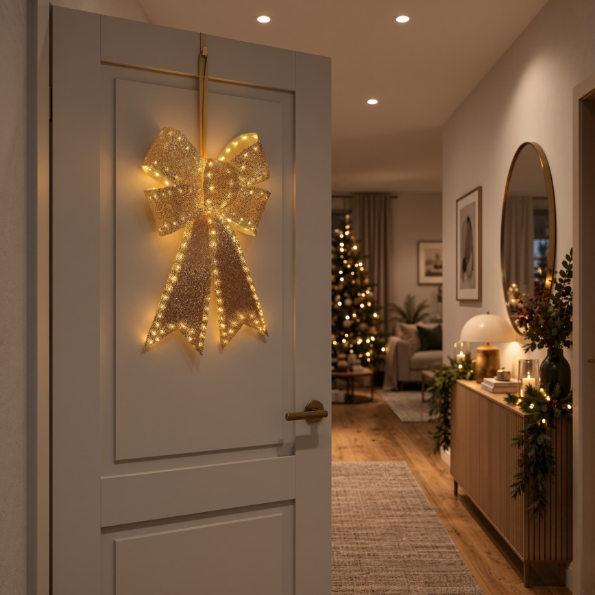 BRILAGI - LED Décoration de Noël extérieure LED/3,3W/230V IP44, nœud doré
