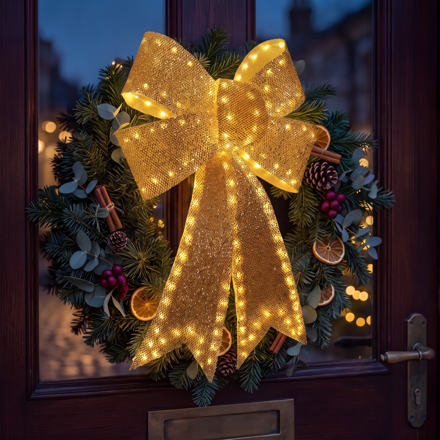 BRILAGI - LED Décoration de Noël extérieure LED/3,3W/230V IP44, nœud doré