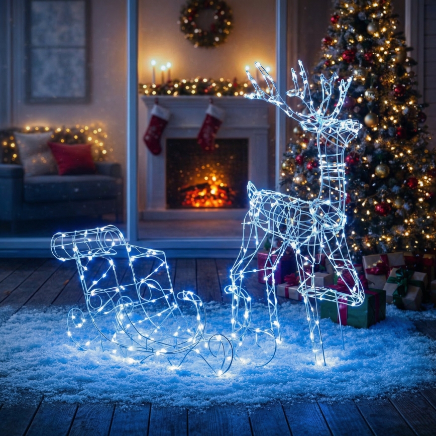 BRILAGI - LED Décoration de Noël extérieure LED/3,6 W/8 fonctions 100 cm IP44 blanc froid