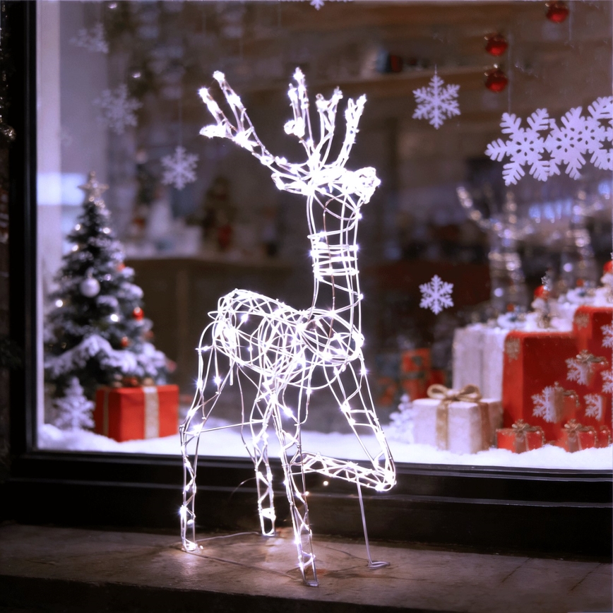 BRILAGI - LED Décoration de Noël extérieure LED/3,6W/8 fonctions 150 cm IP44 renne blanc froid