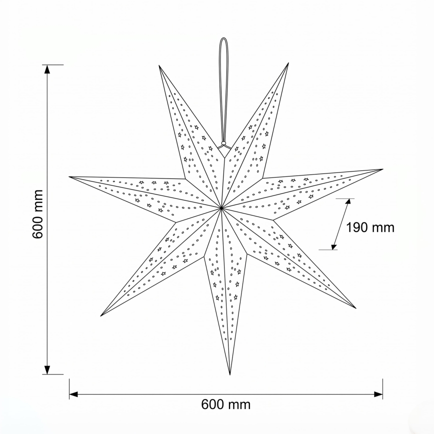 BRILAGI - LED Décoration de Noël LED/2xAA 60 cm étoile