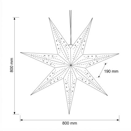 BRILAGI - LED Décoration de Noël LED/2xAA 80 cm étoile