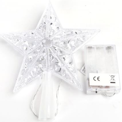 BRILAGI - LED décoration de Noël LED/3xAA 17 cm étoile blanc froid