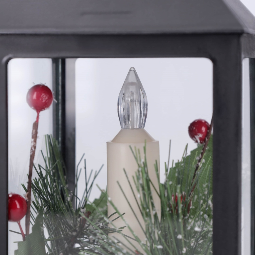 BRILAGI - LED décoration de Noël LED/3xAAA lanterne noire
