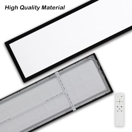 Brilagi - Applique de Salle de Bain Dimmable FRAME SMART LED/50W/230V 30x120 cm 3000-6000K IP44 Noir + Télécommande