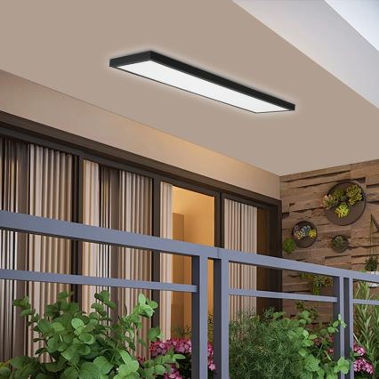 Brilagi - Applique de Salle de Bain Dimmable FRAME SMART LED/50W/230V 30x120 cm 3000-6000K IP44 Noir + Télécommande