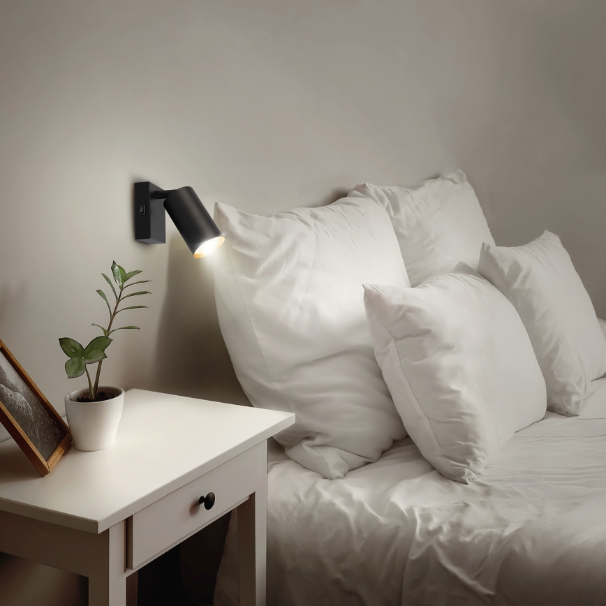Brilagi - Spot mural LED RGBW dimmable avec interrupteur SELE 1xGU10/4,8W/230V 3000K noir/doré + télécommande