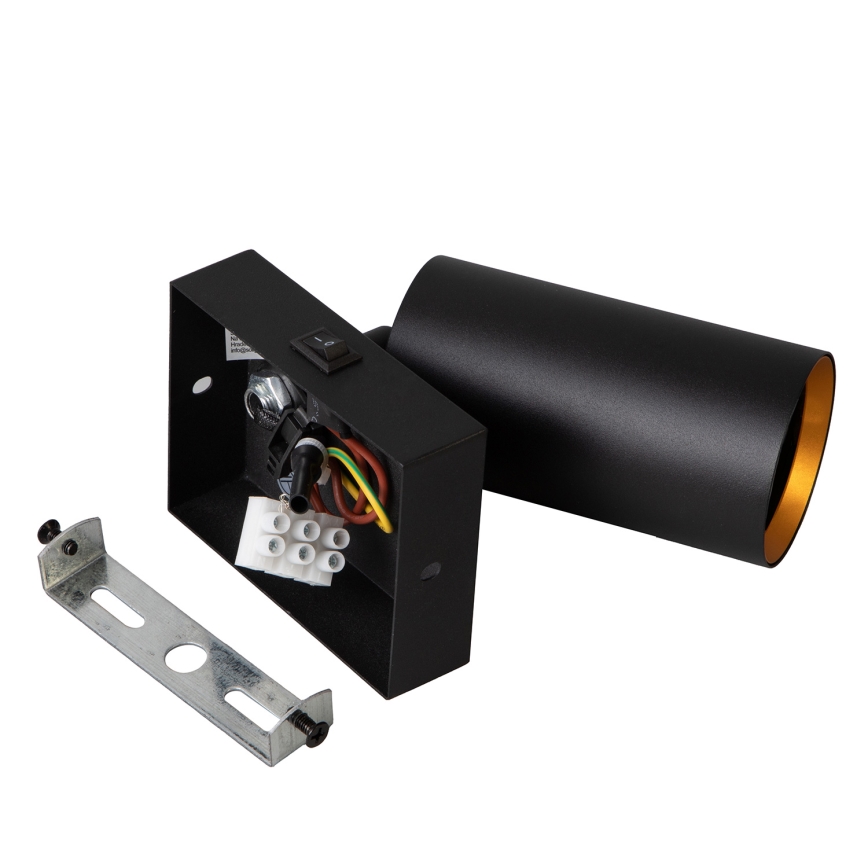 Brilagi - Spot mural LED RGBW dimmable avec interrupteur SELE 1xGU10/4,8W/230V 3000K noir/doré + télécommande