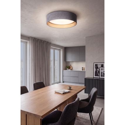 Brilagi - Plafonnier LED dimmable VELVET SMARTIX STARS LED/36W/230V 3000–6000 K Ø 55 cm gris/doré Wi‑Fi Tuya Beacon + télécommande