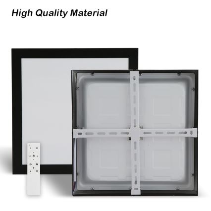Brilagi - LED Dimmable plafonnier de salle de bain FRAME SMART LED/24W/230V 30x30 cm 3000-6000K IP44 noire + télécommande