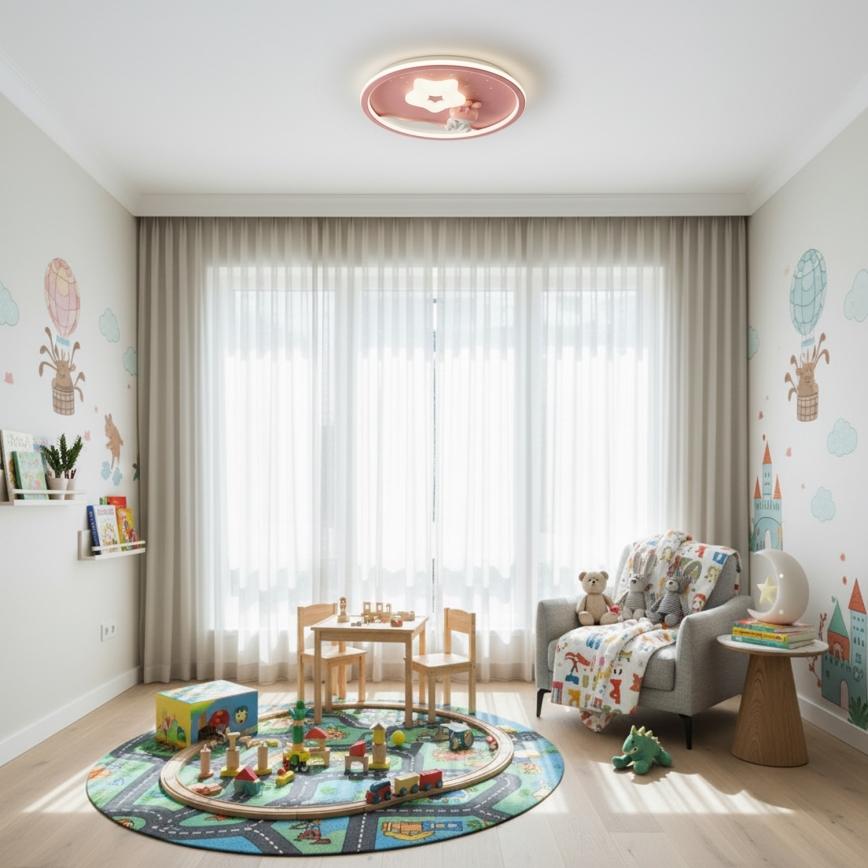 Brilagi - Plafonnier LED dimmable pour enfants BUNNY LED/83W/230V 3000-6000K Ø 49 cm + télécommande