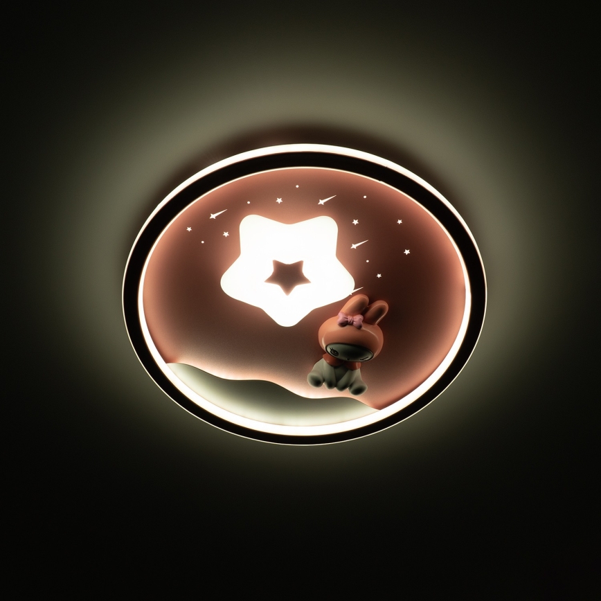 Brilagi - Plafonnier LED dimmable pour enfants BUNNY LED/83W/230V 3000-6000K Ø 49 cm + télécommande