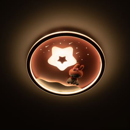 Brilagi - Plafonnier LED dimmable pour enfants BUNNY LED/83W/230V 3000-6000K Ø 49 cm + télécommande