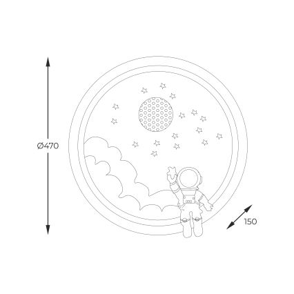 Brilagi - Plafonnier LED dimmable pour enfants LED/42W/230V 3000/5700K astronaute