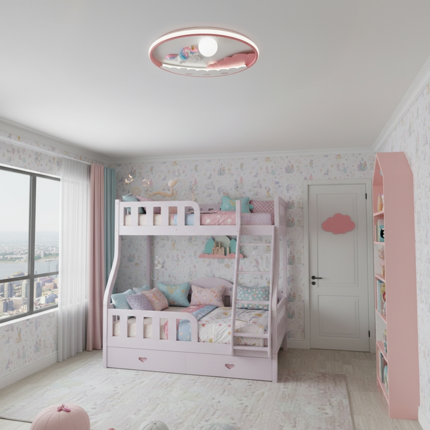 Brilagi - Plafonnier LED dimmable pour enfants UNICORN LED/68W/230V 3000-6000K diam. 49 cm + télécommande
