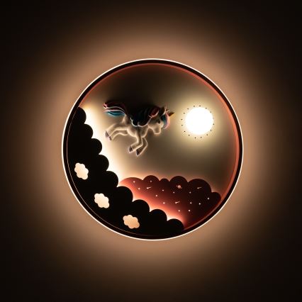 Brilagi - Plafonnier LED dimmable pour enfants UNICORN LED/68W/230V 3000-6000K diam. 49 cm + télécommande