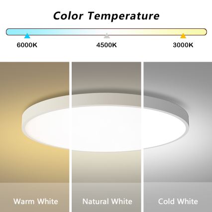 Brilagi - Plafonnier LED dimmable POOL SMART LED/100W/230V 3000-6000K diam. 80 cm Wi-Fi Tuya blanc + télécommande