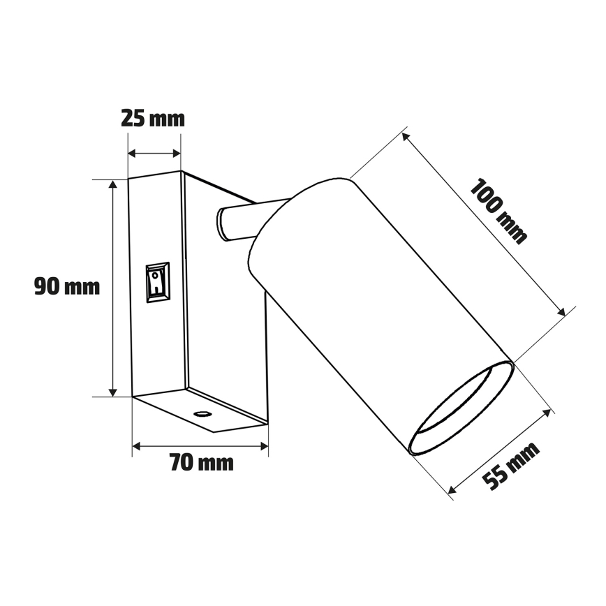 Brilagi - Applique murale LED RGBW dimmable SELE 1xGU10/6W/230V 3000K noire/dorée