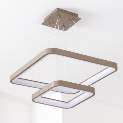 BRILAGI - LED Lustre dimmable sur câble FALCON SLIM LED/78W/230V 3000-6500K 50x50 cm beige + télécommande
