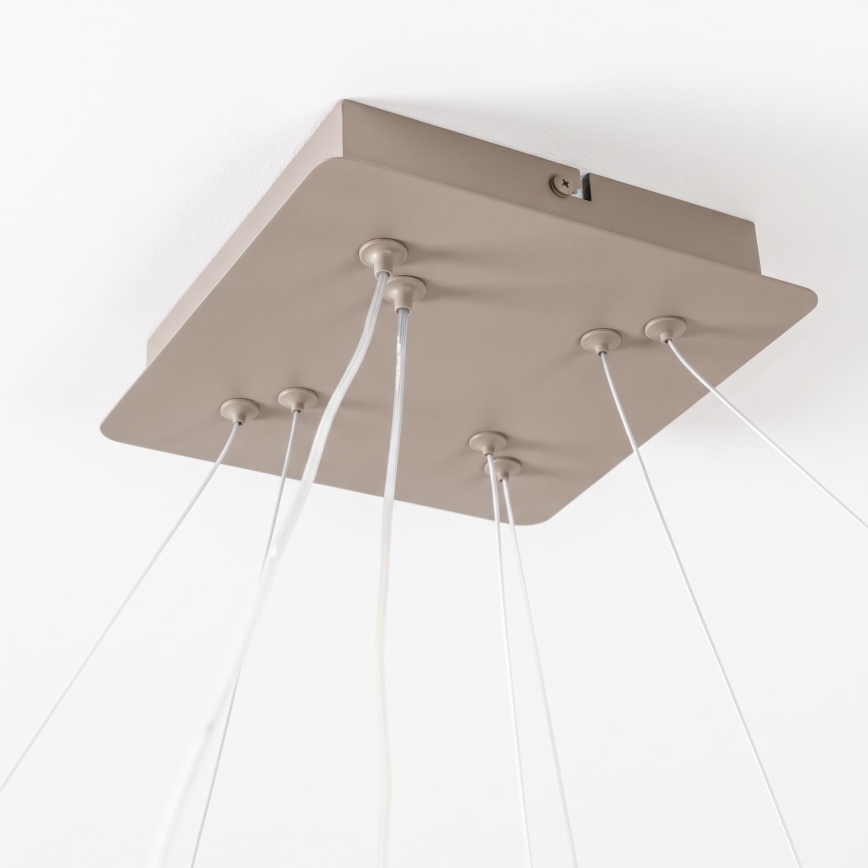 BRILAGI - LED Lustre dimmable sur câble FALCON SLIM LED/78W/230V 3000-6500K 50x50 cm beige + télécommande