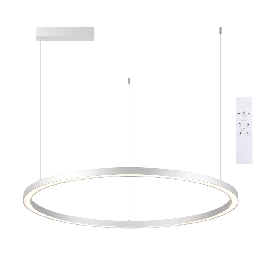 Brilagi - Suspension LED dimmable sur câble PORTOFINO LED/60W/230V 3000-6000K Ø 80 cm argentée + télécommande
