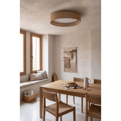 Brilagi - Plafonnier LED dimmable VELVET SMARTIX LED/24W/230V 3000-6000K Ø 45 cm beige Wi-Fi Tuya Beacon + télécommande