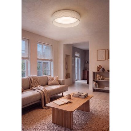 Brilagi - Plafonnier LED dimmable VELVET SMARTIX LED/24W/230V 3000–6000K Ø 45 cm crème Wi-Fi Tuya Beacon + télécommande