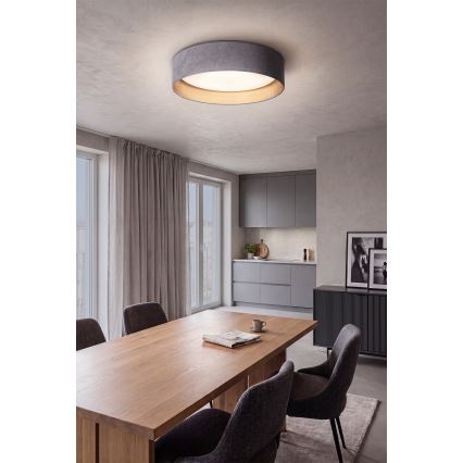 Brilagi - Plafonnier LED dimmable VELVET SMARTIX LED/24W/230V 3000-6000K Ø 45 cm gris/doré Wi-Fi Tuya Beacon + télécommande