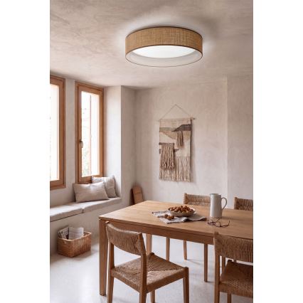 Brilagi - Plafonnier LED dimmable VELVET SMARTIX LED/36W/230V 3000-6000K Ø 55 cm beige Wi-Fi Tuya Beacon + télécommande