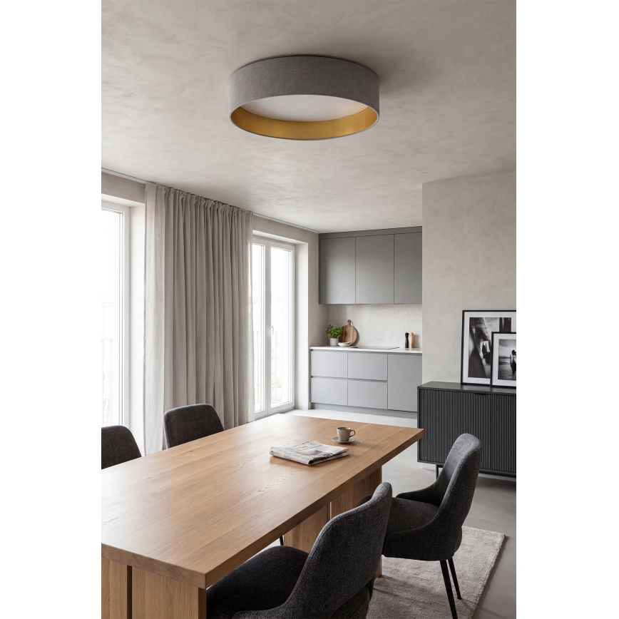 Brilagi - Plafonnier LED dimmable VELVET SMARTIX LED/36W/230V 3000-6000K Ø 55 cm gris/doré Wi-Fi Tuya Beacon + télécommande