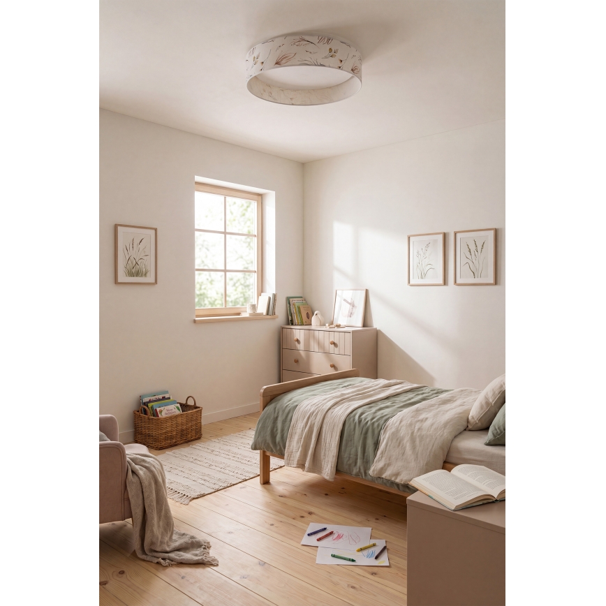Brilagi - Plafonnier LED dimmable VELVET SMART VARI LED/24W/230V 3000-6500K pr. 45 cm blanc/fleurs + télécommande