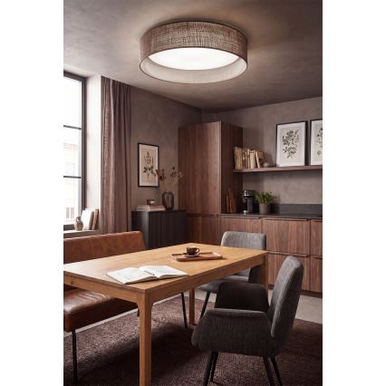 Brilagi - Plafonnier LED dimmable VELVET SMART VARI LED/24W/230V 3000-6500K Ø 45 cm marron + télécommande