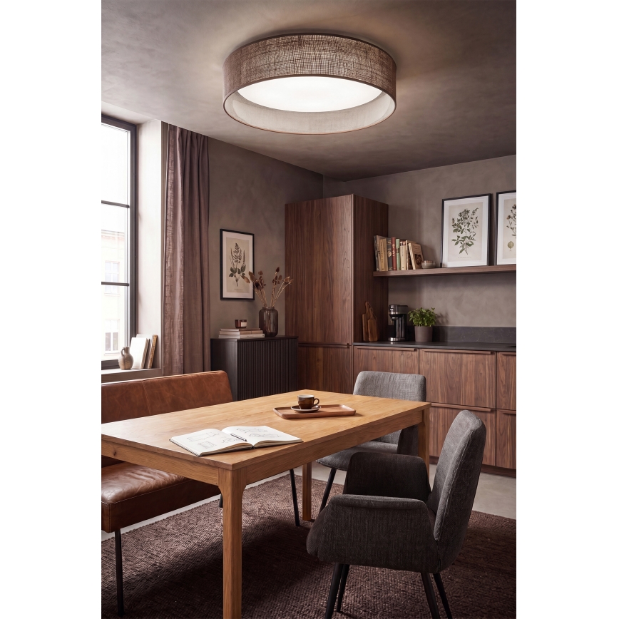Brilagi - Plafonnier LED dimmable VELVET SMART VARI LED/24W/230V 3000-6500K Ø 45 cm marron + télécommande