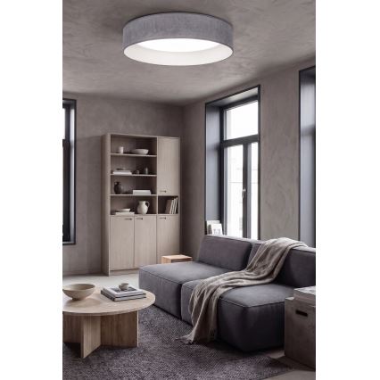 Brilagi - Plafonnier LED dimmable VELVET SMART VARI LED/24W/230V 3000–6500K Ø 45 cm gris + télécommande